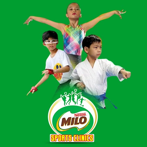 milo sports clinic with young kid athletes