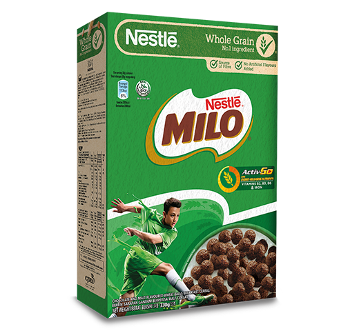 Box of Milo Healthy Whole Grain Chocolate Breakfast Cereal