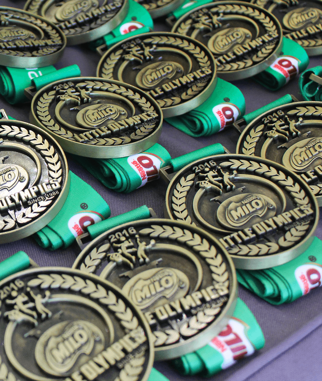 milo little olympics medals teach champions life lessons with milo medals on display