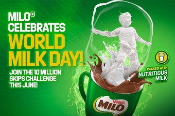 MILO® celebrates World Milk Day with 10 million jump rope skips
