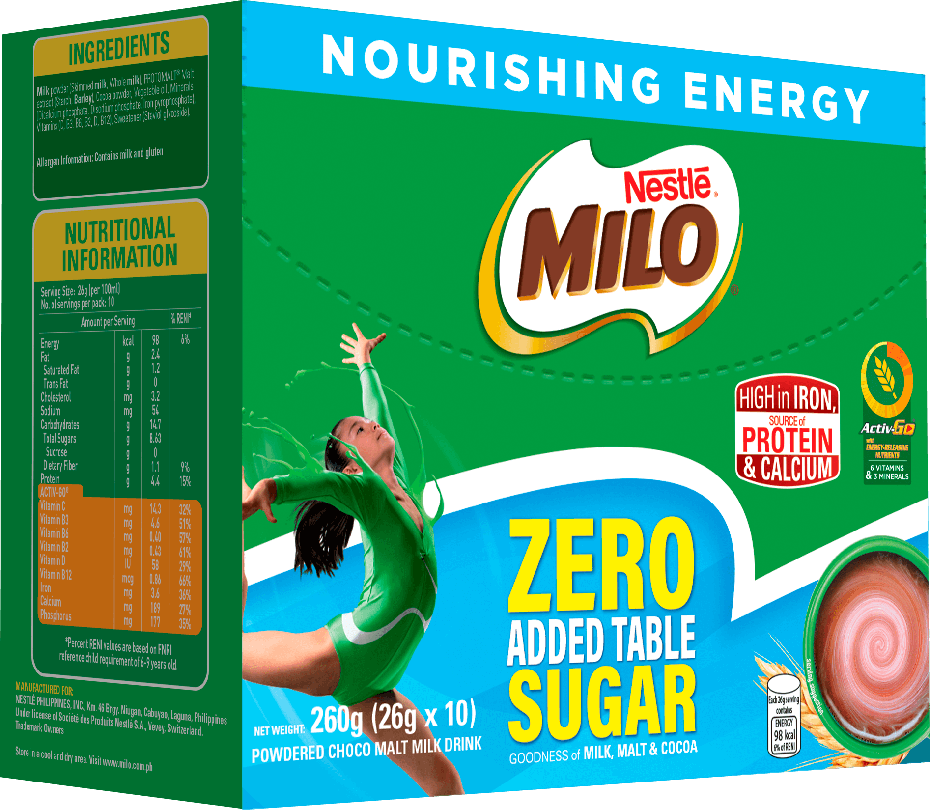 MILO® Sugar-free - Zero-added Table Sugar - Low Sugar Drink | MILO®
