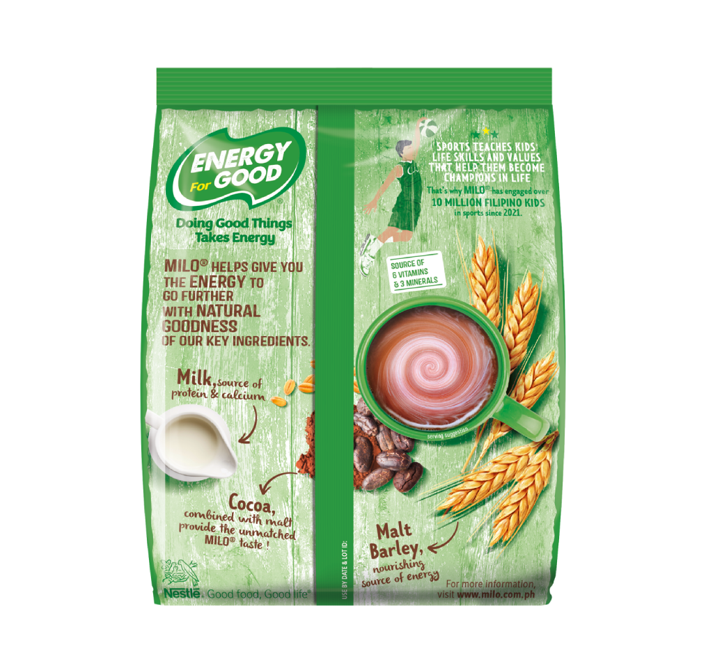MILO® Champion Formula Choco Malt Milk Drink 600g Back