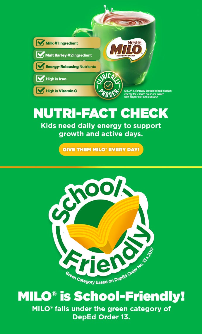 MILO® benefits for Growth, Focus, Sigla