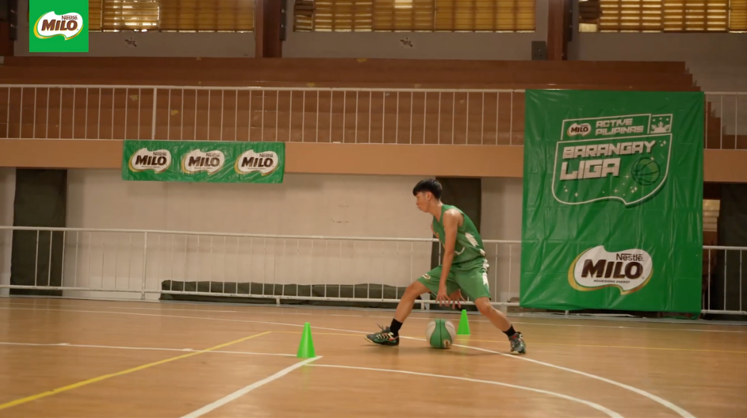 Between the Legs Dribble to Layup